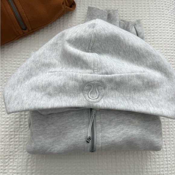 lululemon athletica Sweaters - Lulu scuba half zip light gray